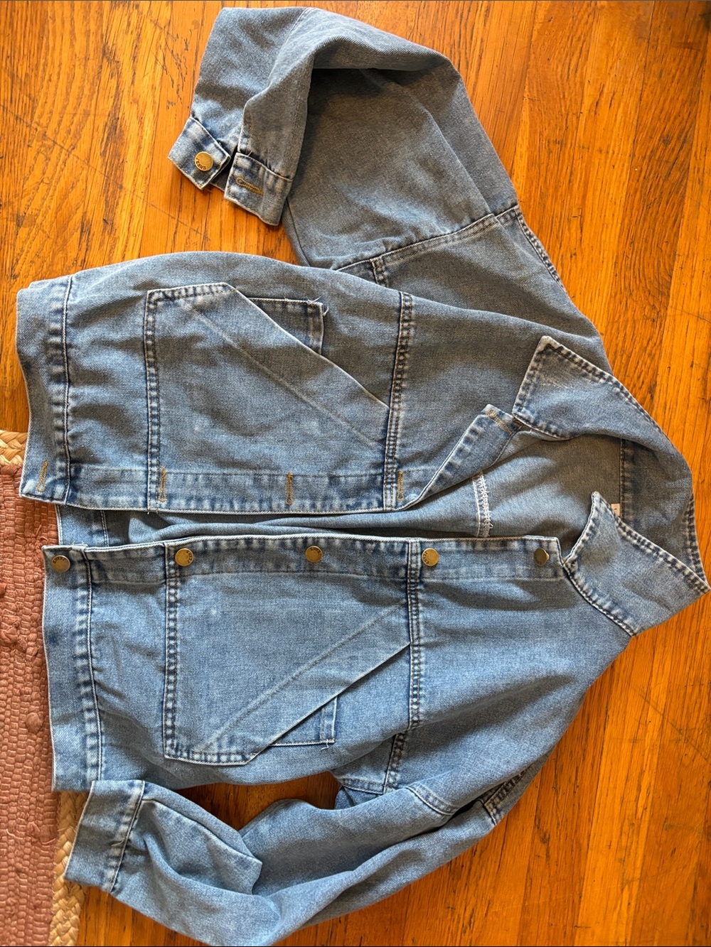 Source Unknown Light Blue Denim Jean Jacket - Women's Casual Trucker